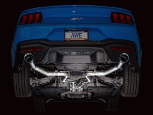 Ford Mustang Performance Exhaust - AWE Tuning - Cat-Back Track - Chrome Silver - 2024+